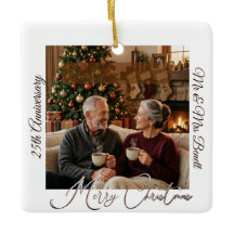 Frohe Weihnachten 25. Hochzeitstag Erinnerungsstüc