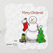 Frohe Weihnachten 2 Bäume Strumpf Snowman (Vorne/Hinten)