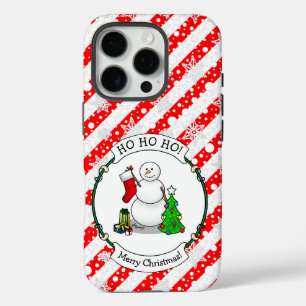 Frohe Weihnachten 2 Bäume Strumpf Snowman iPhone 16 Pro Hülle