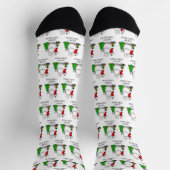 Frohe Weihnachten 2 Bäume Strumpf Snowman Socken (Oben)