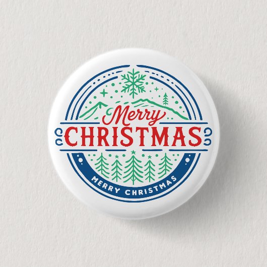 Frohe Weihnachten 2 Button (Vorderseite)