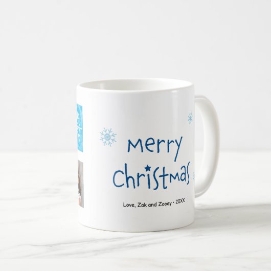 Frohe Weihnachten 2 Foto Custom Tasse (VorderseiteRechts)