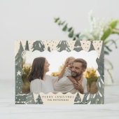 Frohe Weihnachten 2 Foto Familienwinterbäume (Stehend Vorderseite)