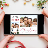 Frohe Weihnachten 2 Foto Rote Schrift