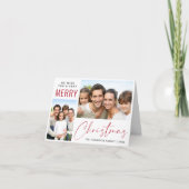 Frohe Weihnachten 2 Foto Rote Schrift (Vorderseite)