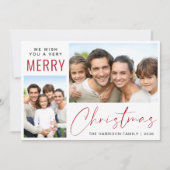 Frohe Weihnachten 2 Foto Rote Schrift (Vorderseite)