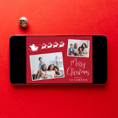 Frohe Weihnachten 2 Foto Santas Sleigh Red