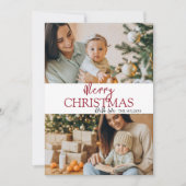 Frohe Weihnachten 2 Foto Weihnachtskarte (Vorderseite)