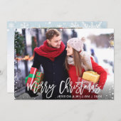 Frohe Weihnachten 2 FOTO Weihnachtskarte (Vorne/Hinten)