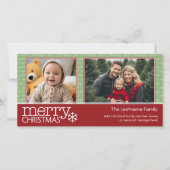 Frohe Weihnachten - 2 Fotos - rot grün (Vorderseite)