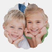 Frohe Weihnachten 2 Fotos Urlaub Ornament Karte (Rückseite)