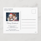 Frohe Weihnachten 2 Fotos Urlaub Postkarte (Rückseite)