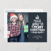 Frohe Weihnachten 2 Fotos Urlaub Postkarte (Vorne/Hinten)