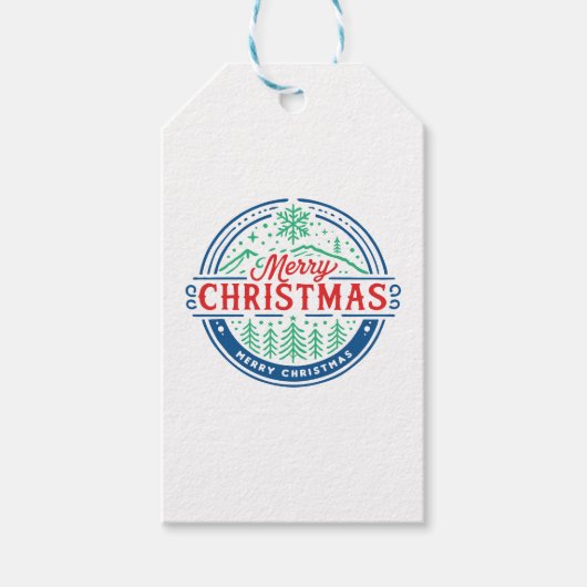 Frohe Weihnachten 2 Geschenkanhänger (Vorderseite)