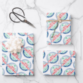 Frohe Weihnachten 2 Geschenkpapier Set