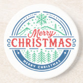 Frohe Weihnachten 2 Getränkeuntersetzer (Vorne)