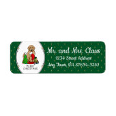 Frohe Weihnachten 2 Goldendoodle (goldrot) Niedlic (Vorne)