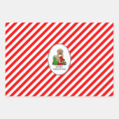 Frohe Weihnachten 2 Goldendoodle (goldrot) Niedlic Geschenkpapier Set (Vorderseite 2)