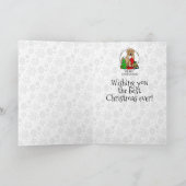 Frohe Weihnachten 2 Goldendoodle (goldrot) Niedlic Karte (Innenseite)