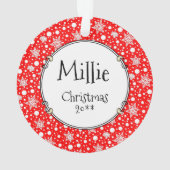 Frohe Weihnachten 2 Goldendoodle (goldrot) Niedlic Ornament (Rückseite)