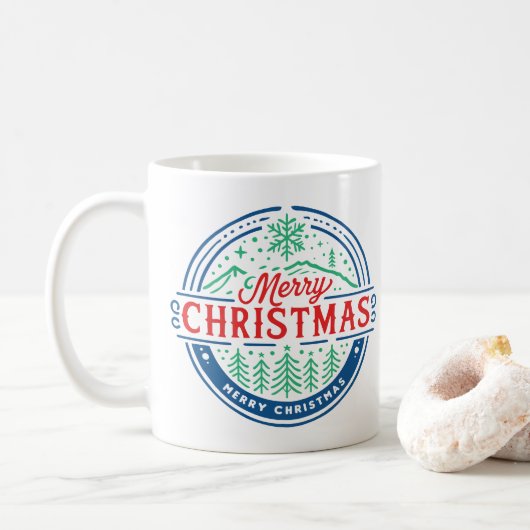 Frohe Weihnachten 2 Kaffeetasse (Mit Donut)