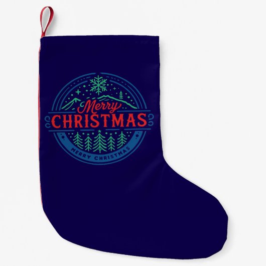Frohe Weihnachten 2 Kleiner Weihnachtsstrumpf (Vorderseite)