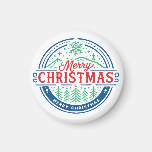 Frohe Weihnachten 2 Magnet (Vorne)