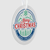 Frohe Weihnachten 2 Ornament (Vorderseite)