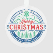 Frohe Weihnachten 2 Ornament (Rückseite)
