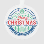 Frohe Weihnachten 2 Ornament (Vorderseite)