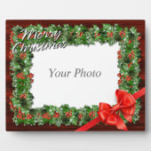 Frohe Weihnachten 2 Plaque Fotoplatte (Vorderseite)