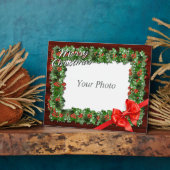 Frohe Weihnachten 2 Plaque Fotoplatte (Seite)