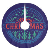 Frohe Weihnachten 2 Polyester Weihnachtsbaumdecke (Vorderseite)