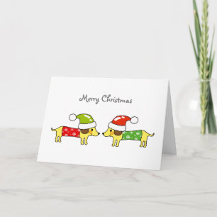 Frohe Weihnachten 2 Wursthunde