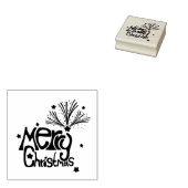 Frohe Weihnachten 2x2 Holzstamper Gummistempel (Stempel)