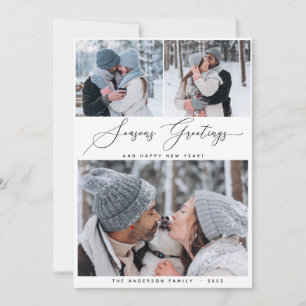 Frohe Weihnachten 3 Collage Multi Foto Urlaubskart Einladung