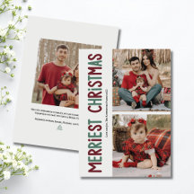 Frohe Weihnachten 3 Familienfoto Modern