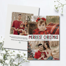 Frohe Weihnachten 3 Familienfoto Modern