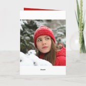 Frohe Weihnachten 3 Foto Candy Cane Red Theme Holi (Rückseite)