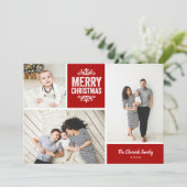 Frohe Weihnachten 3 Foto Collage (Stehend Vorderseite)