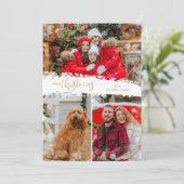 Frohe Weihnachten 3 Foto Collage (Stehend Vorderseite)