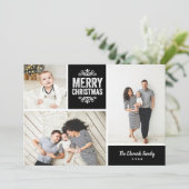 Frohe Weihnachten 3 Foto Collage (Stehend Vorderseite)