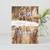 Frohe Weihnachten 3 Foto Collage (Stehend Vorderseite)