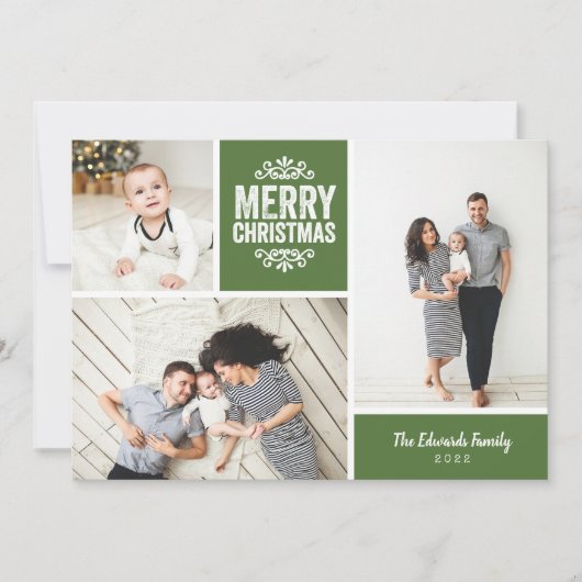 Frohe Weihnachten 3 Foto Collage (Vorderseite)