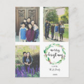 Frohe Weihnachten 3 Foto Collage Familienbriefe (Vorderseite)