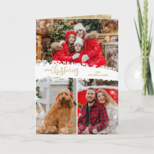 Frohe Weihnachten 3 Foto Collage gefaltet