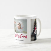 Frohe Weihnachten 3 Foto Collage Geschenk Kaffeetasse (VorderseiteRechts)