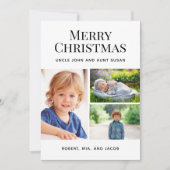 Frohe Weihnachten 3 Foto Collage Onkel Tante (Vorderseite)