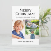 Frohe Weihnachten 3 Foto Collage Onkel Tante (Stehend Vorderseite)