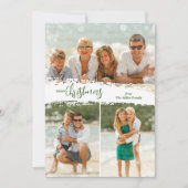 Frohe Weihnachten 3 Foto Collage Urlaubskarte (Vorderseite)